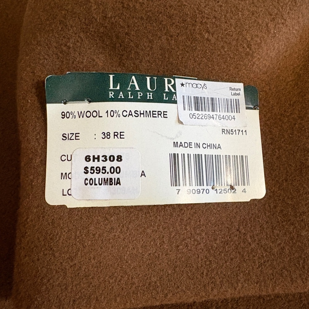 Ralph Lauren wool and cashmere coat size 38R - Picture 6 of 13